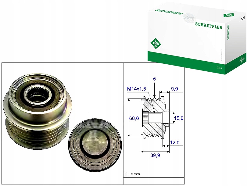 Купить Шкив генератора toyota yaris 1.4d 10.01-09