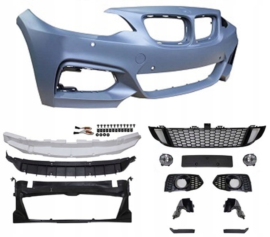 фото №1, Бампер bmw 2 f22 f23 -17 m набор performance pdc
