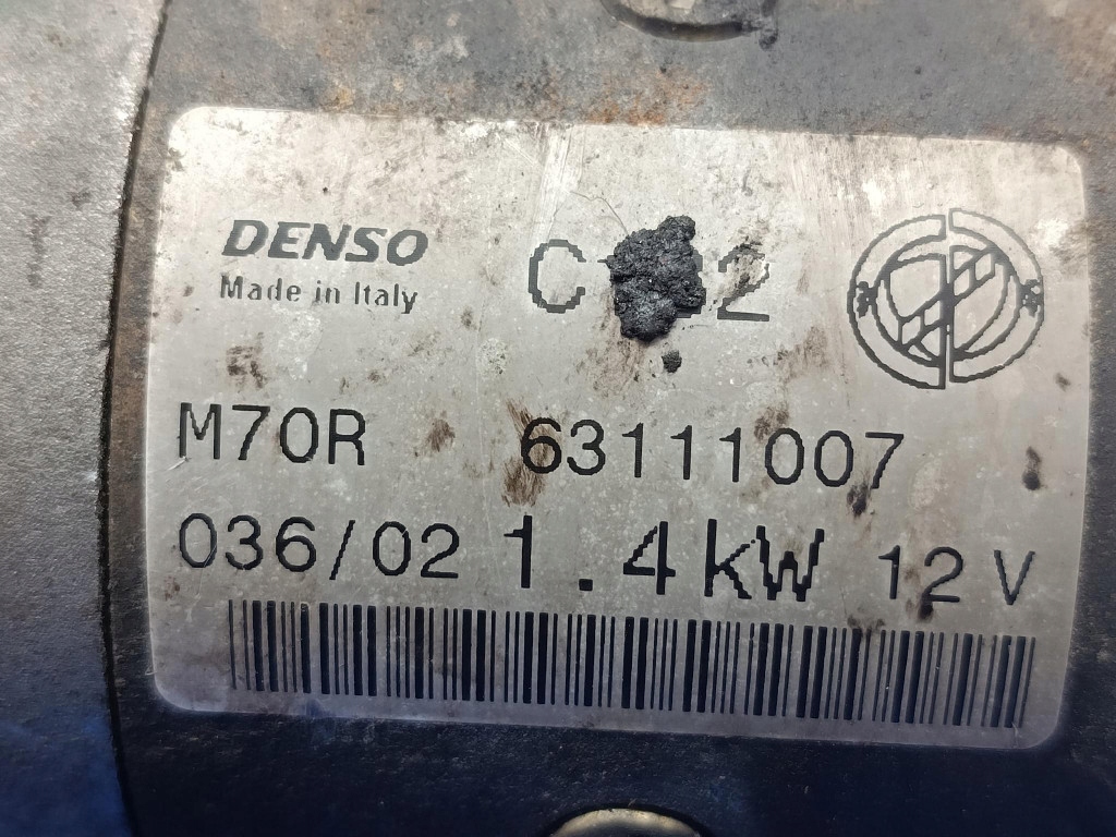 Fiat stilo 2.4 20v стартер 63111007 denso m70r перевірений Недорого