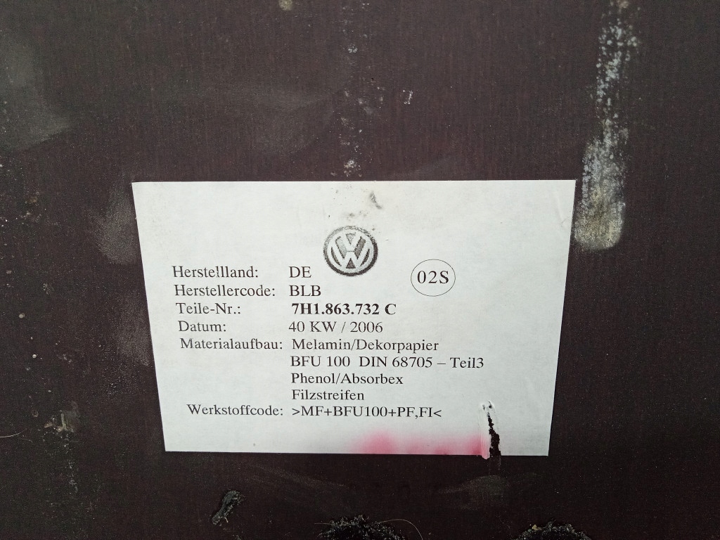 фото №10, Vw transporter t5 пол плита багажника 7h0863717 7h1863732c
