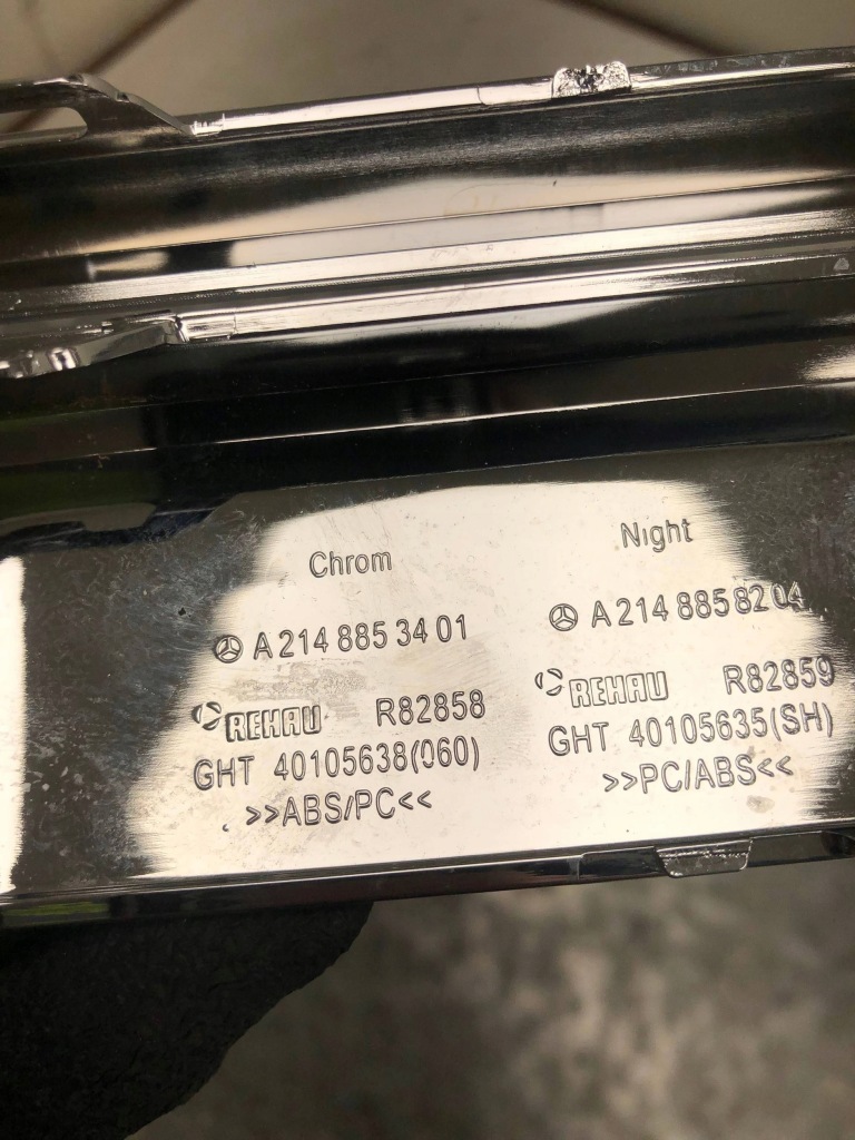 Диффузор хром бампера задний  mercedes w214 amg a2148853401 с Разборки