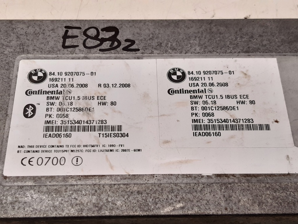 фото №3, Модуль bluetooth 9207075 bmw x3 e83