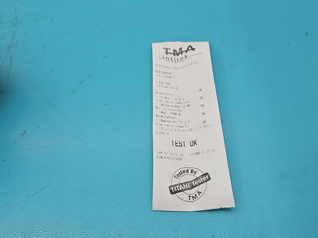 фото №6, Test стартер citroen c5 ii x7 1.6 hdi 9hz 9663528880 m000t22471