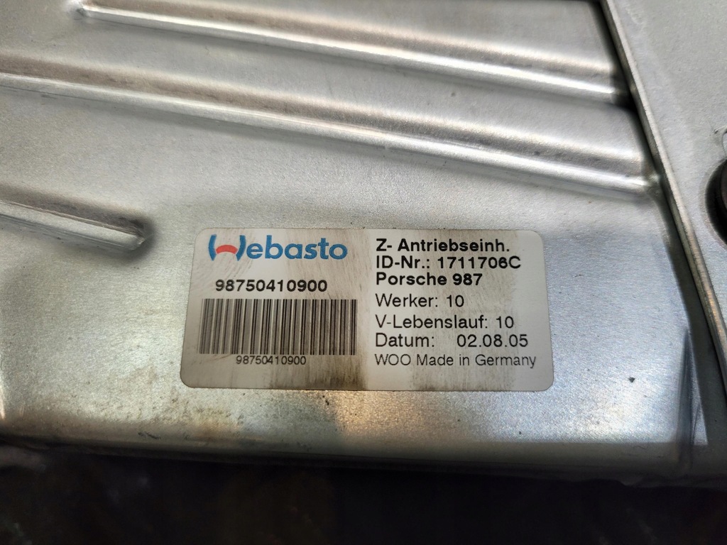 фото №6, Механизм спойлер спойлера 98750410900 porsche boxster cayman s 987