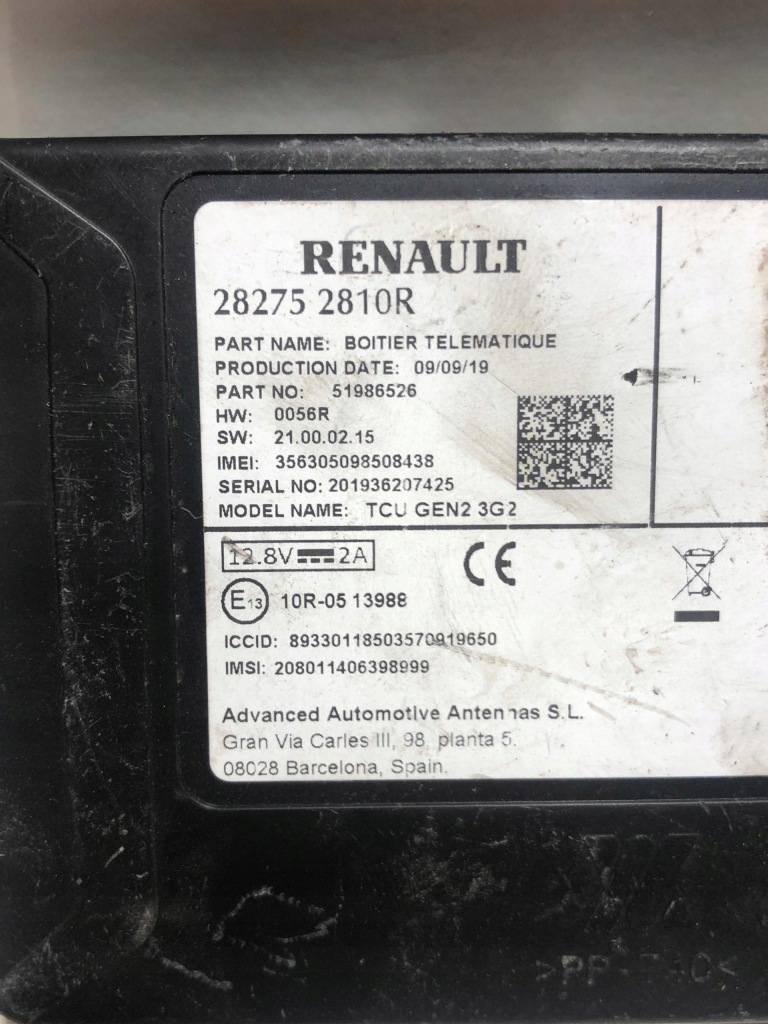Модуль телефона smart renault 282752810r Цена