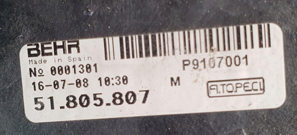 Вентилятор радіатора fiat fiorino 1.3 jtd 51780703 Недорого