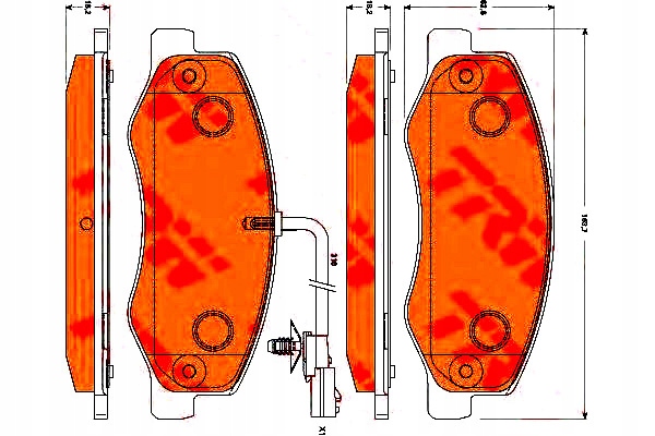 фото №1, Trw тормозные колодки тормозные nissan nv400 2.3 dci [rwd]
