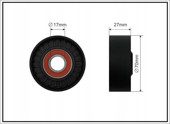 Caffaro ролик натягувача 70x17x27 plastik-gładka, підшипник nachi japan Ціна