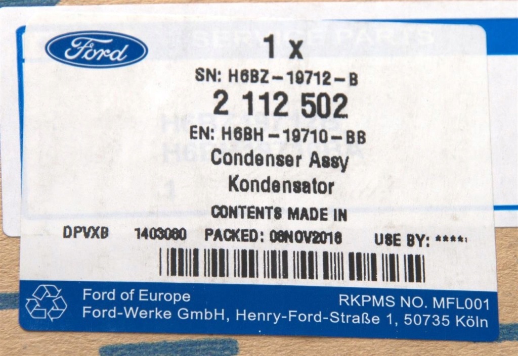 фото №4, Радіатор кондиціонера ecosport 2,0 usa ford оригінальний номер