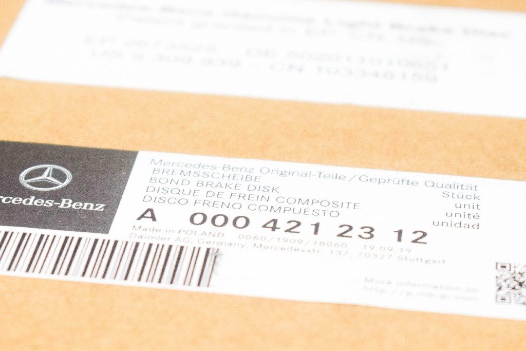 фото №8, Mercedes-benz e w213 диск тормозная передняя 1 szt. a0004212312oryginalna