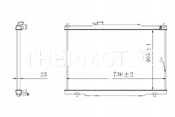 Радиатор двигателя thermotec d7p019tt Оригинал