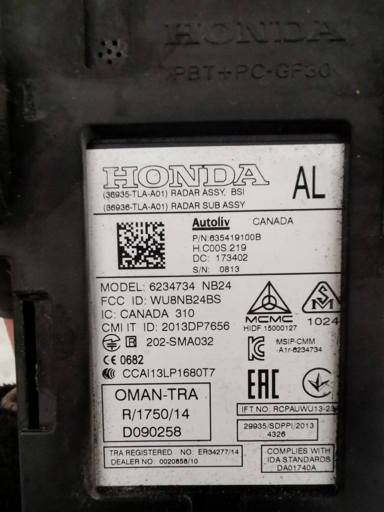 фото №6, Honda crv v usa 18- радар мертвого pola задня 36930-tla-a01 36935-tla-a01