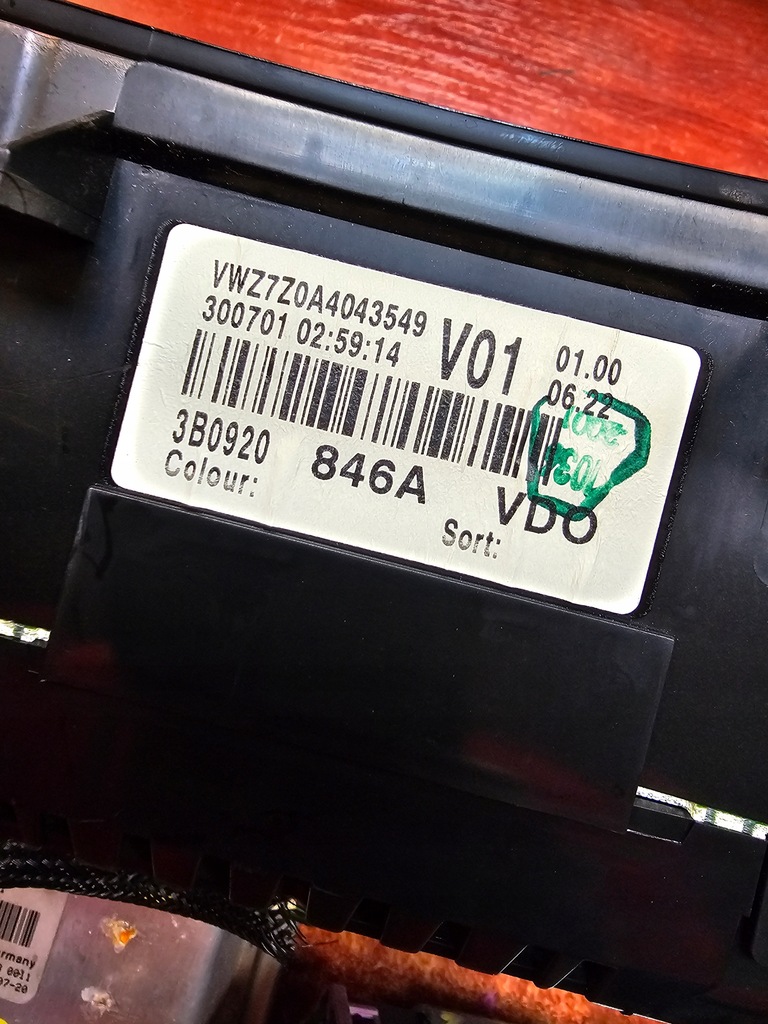 фото №7, Набор иммобилайзер стартовый бортовой компьютер приборы vw passat b5 01' 2.5tdi 0281010447