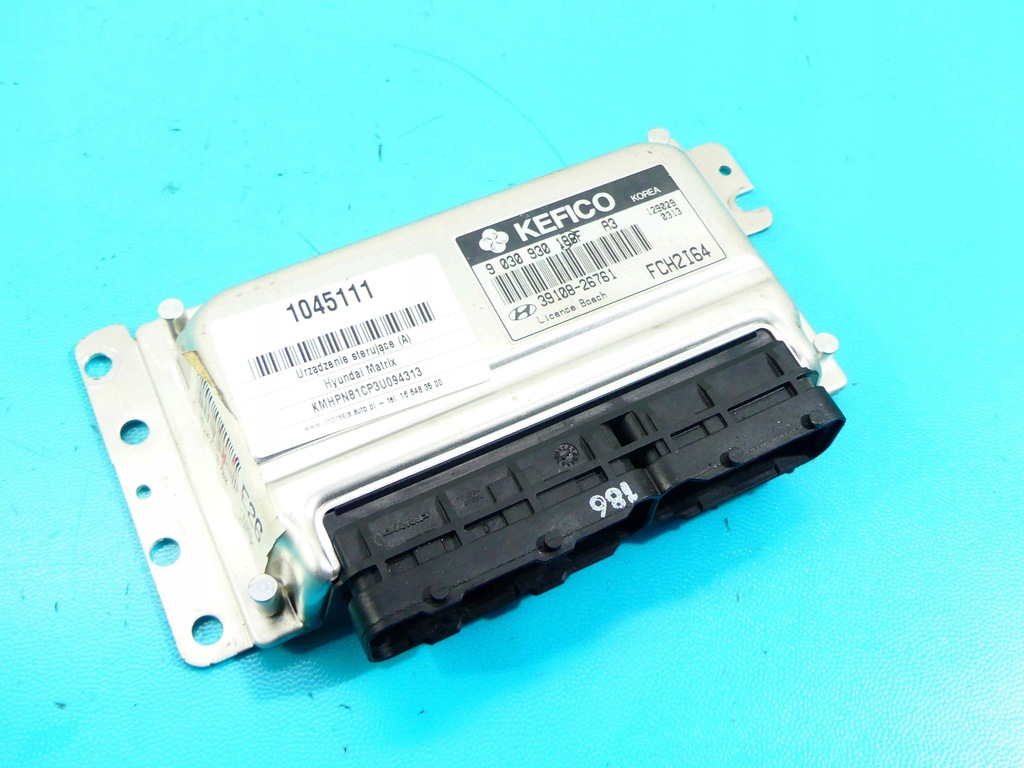 фото №1, Бортовий комп'ютер hyundai matrix 39108-26761 1.6 16v