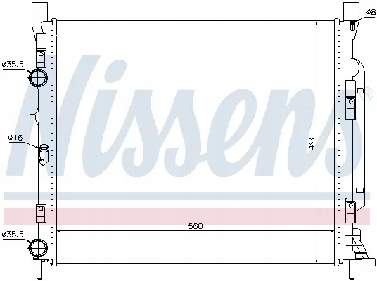 Nissens 637623 радиатор, система охлаждение двигателя в Украине