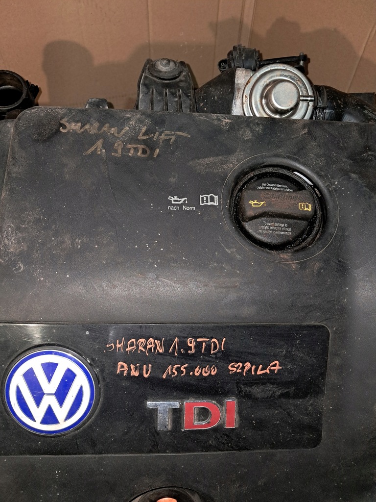 фото №11, Двигатель 1.9tdi anu 90km kompletny sharan alhambra pewniak do монтажа film