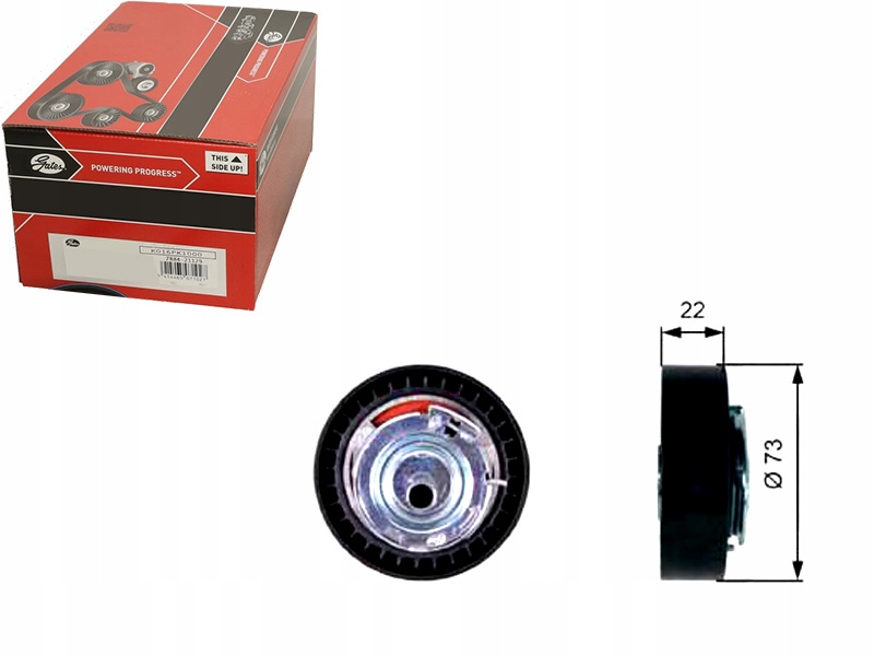 фото №1, Gates ролик натягувача dacia dokker 1.6 lpg