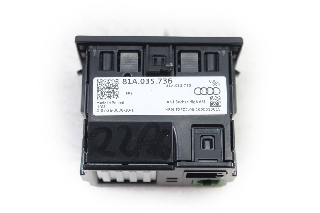фото №14, Audi a6 port usb роз'єм 81a035736 81a 035 736 роз'єм usb aux 4g c7 a7