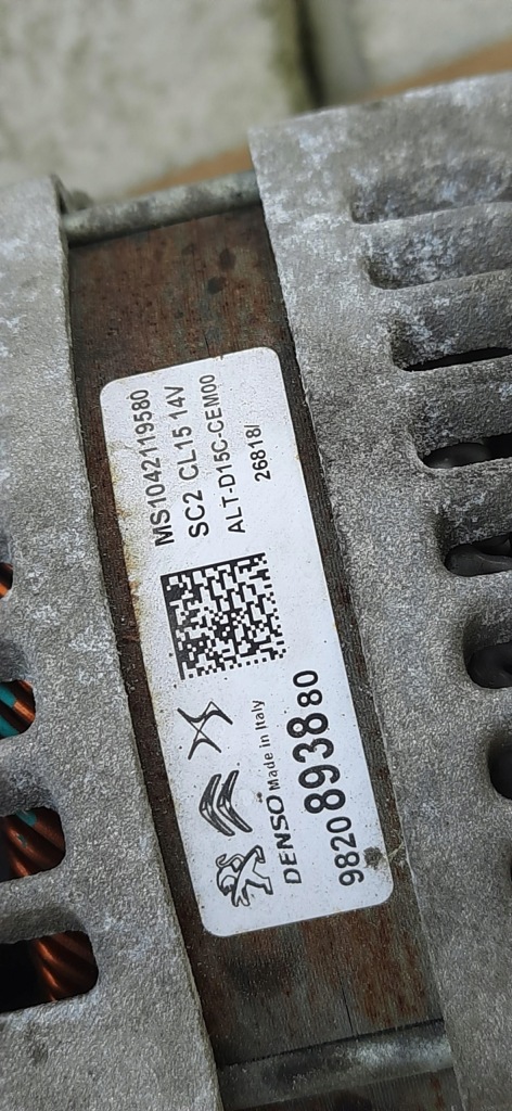 Генератор 1.5blue hdi peugeot 208 1 9820893880 Недорого