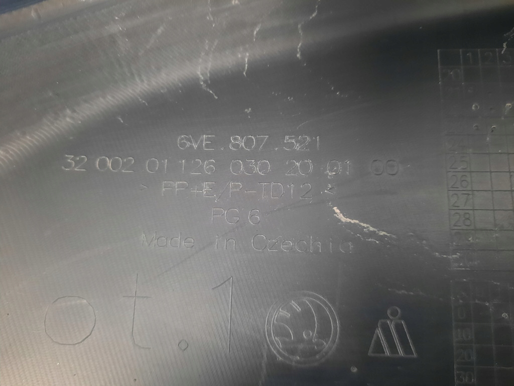 фото №8, Skoda fabia iii lift 18-21 спойлер накладка бампера задняя 6ve807521