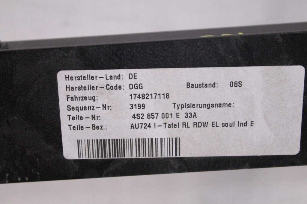 фото №4, Audi r8 4s балка консоли панели anglik