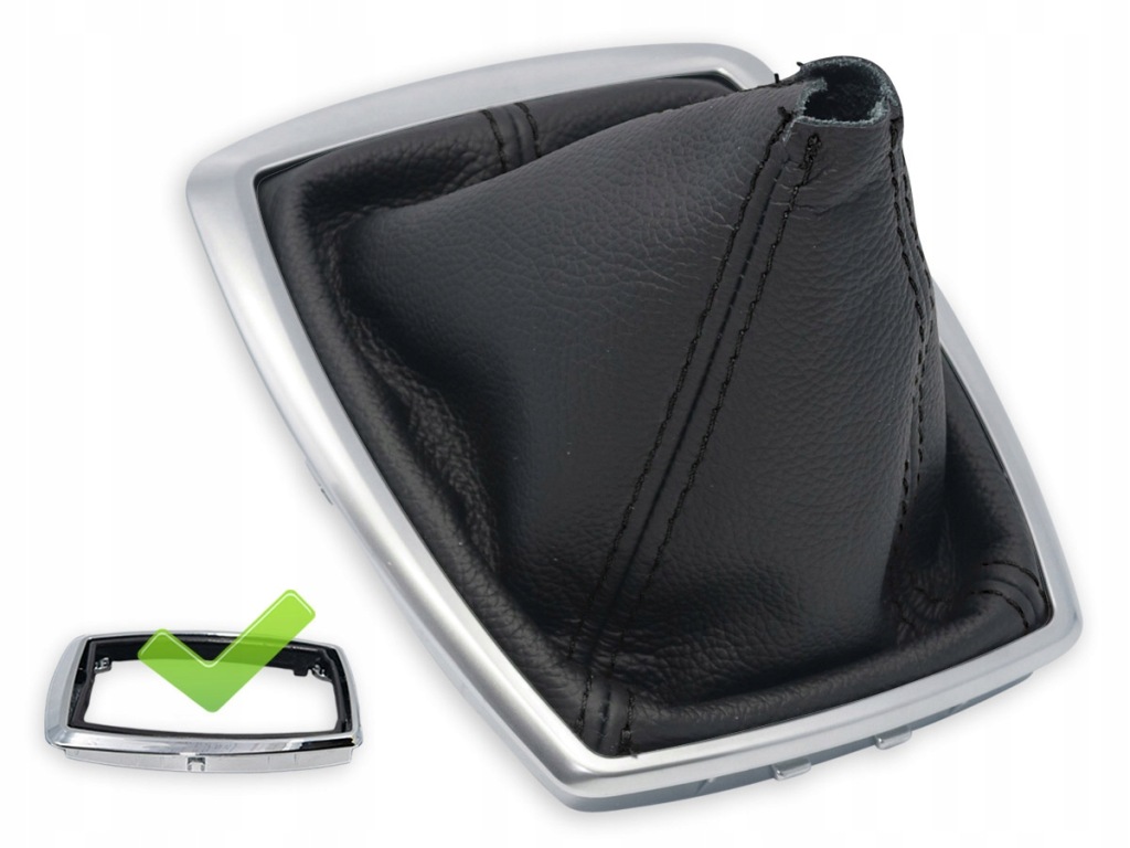 Купить Ford c-max 2007-2010 чехол переключения передач черная кожа + рамка хром