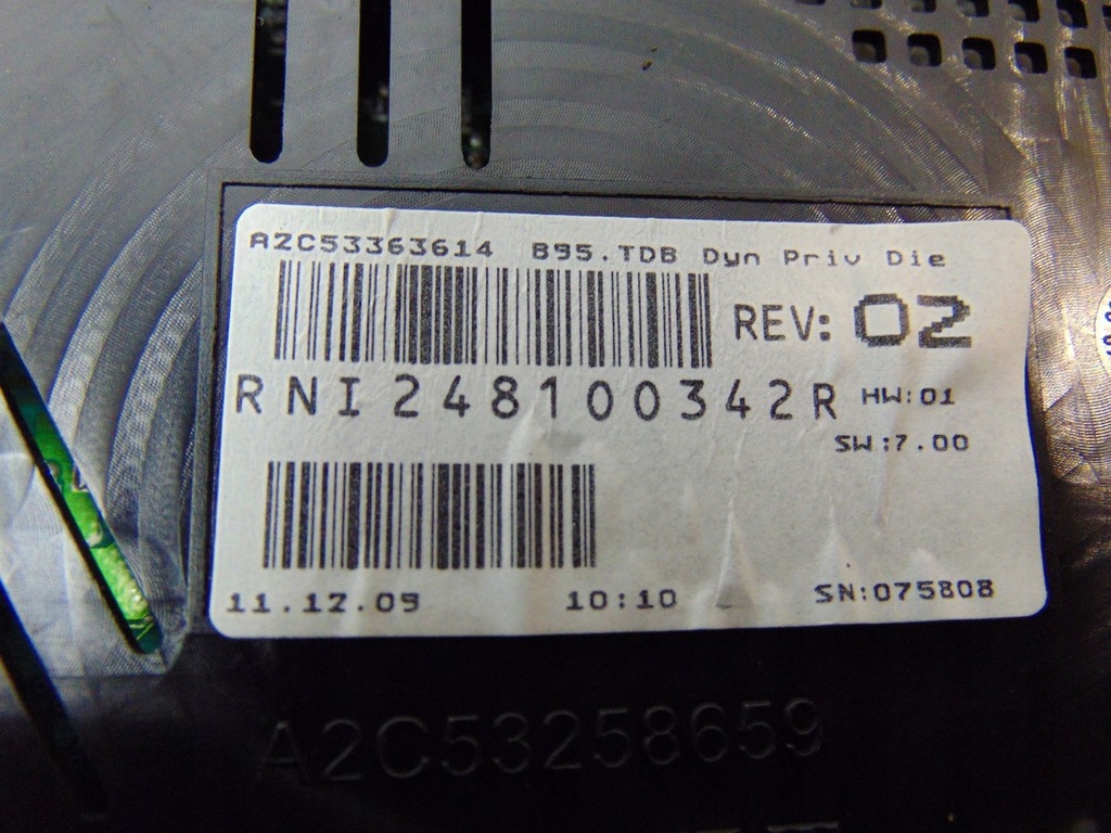 фото №11, Лічильник приладова панель renault megane iii 1.5 dci europa 248100342r