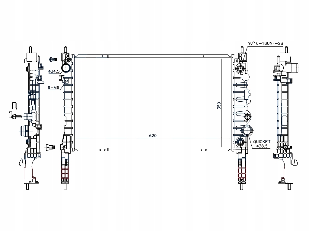 фото №1, Chevrolet trax 2017- радіатор 1300360