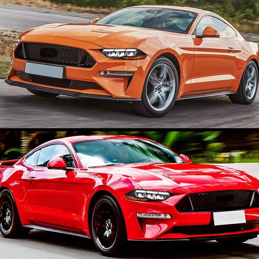 фото №15, Фары лампы kpl full led neon тюнинг new ford mustang vi 6 lift 18-23