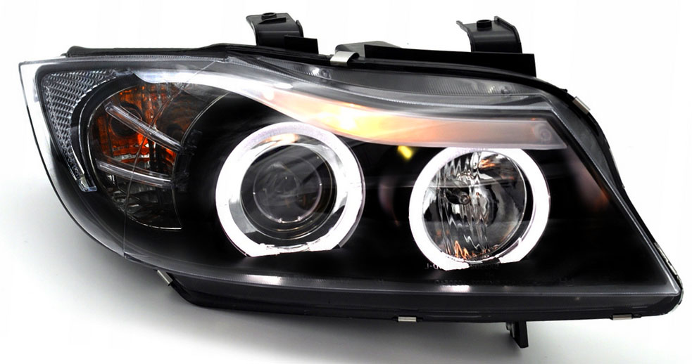 фото №16, Bmw e90 e91 05-08 лампи фари перед передні black кільця led лінзи