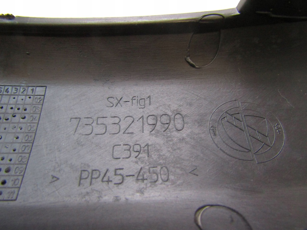 фото №8, Fiat panda ii молдинг бампера ліва перед 735321990