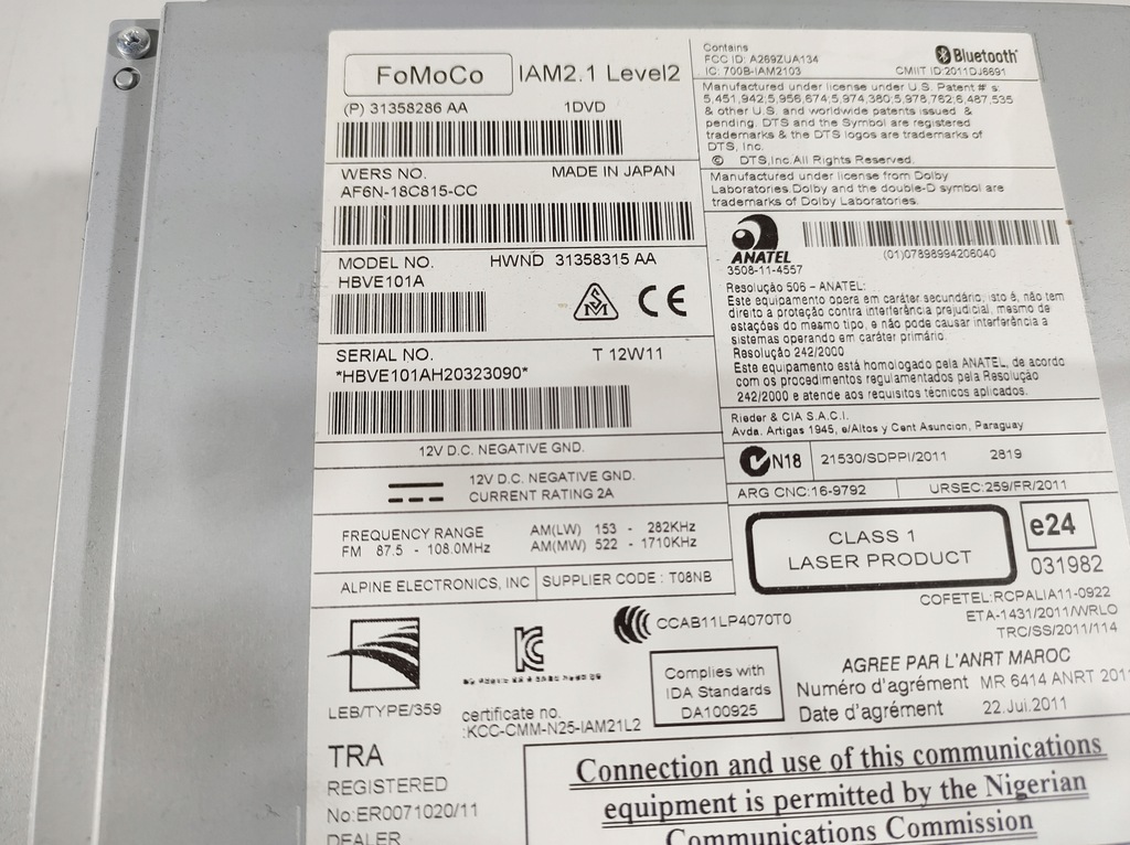 фото №2, Volvo v40 12r- радіо 31358286