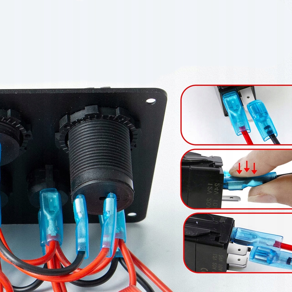 фото №6, Панель переключателей 12-24v usb переключатели выключатель