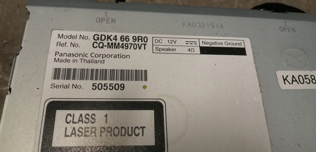 фото №3, Mazda 6 gh 08-12 радио cd gdk4669r0