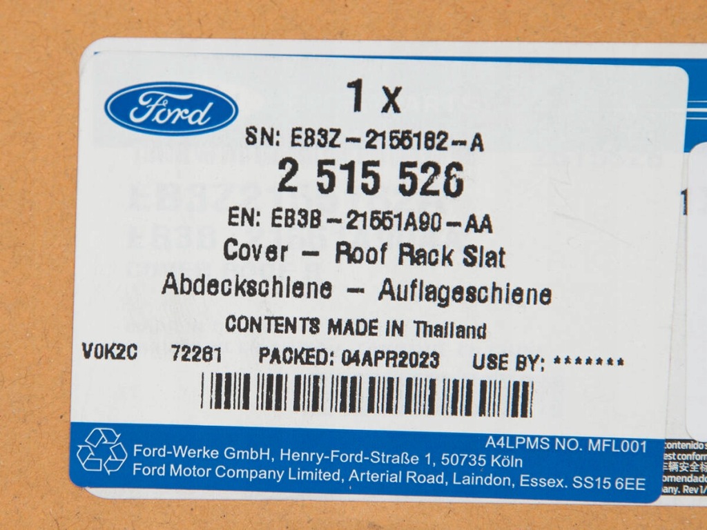 фото №5, Заглушка правая передняя рейлинг ford ranger 12-21