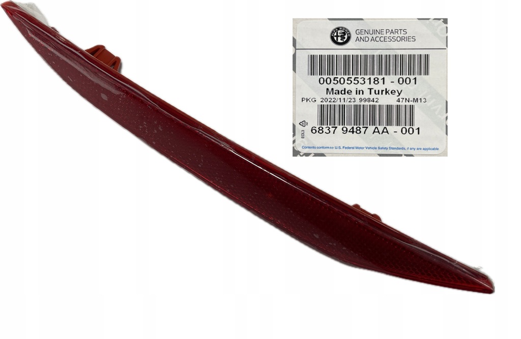 фото №1, Отражатель бампера левый задняя alfa romeo stelvio fca оригинальный номер оригинал