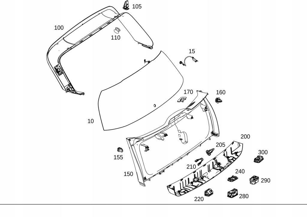 фото №1, Стекло задняя задняя mercedes gls x167