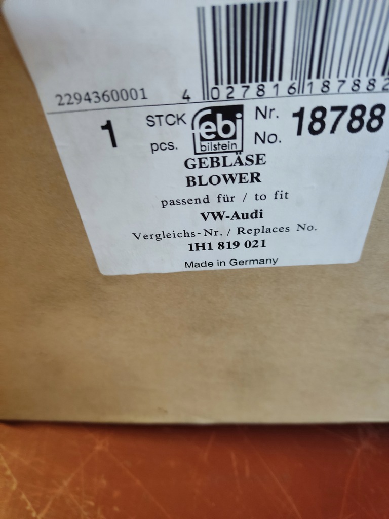 фото №5, Вентилятор обдув воздуха 1h1819021 18788 новый