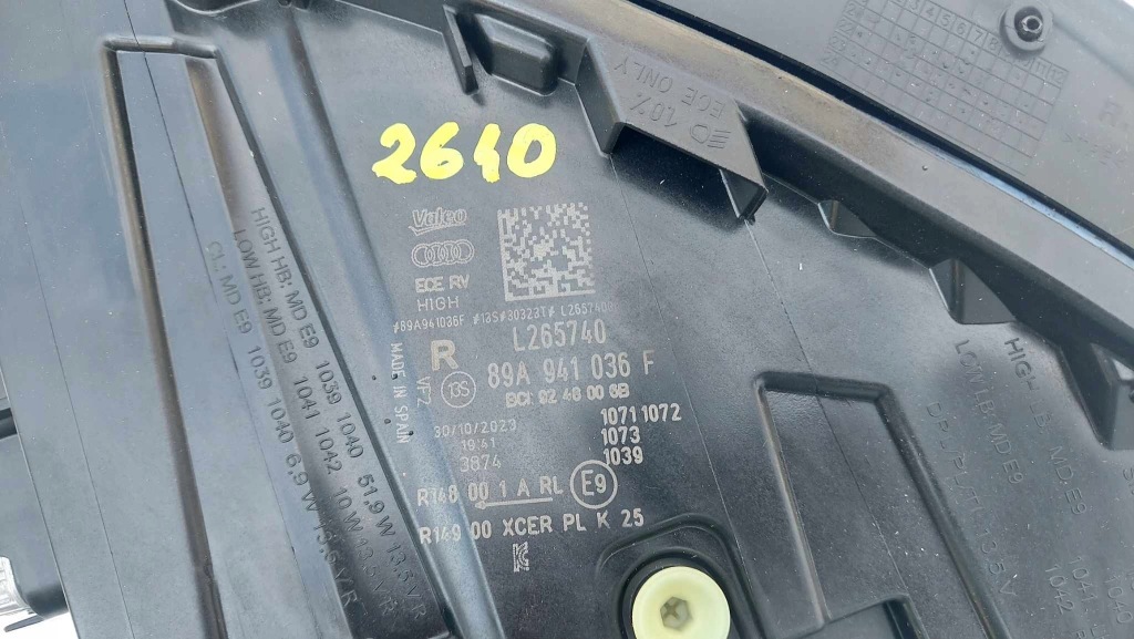 фото №11, Audi q4 e-tron 89a лампа права перед передня full led matrix nowa оригінальний номер 2640