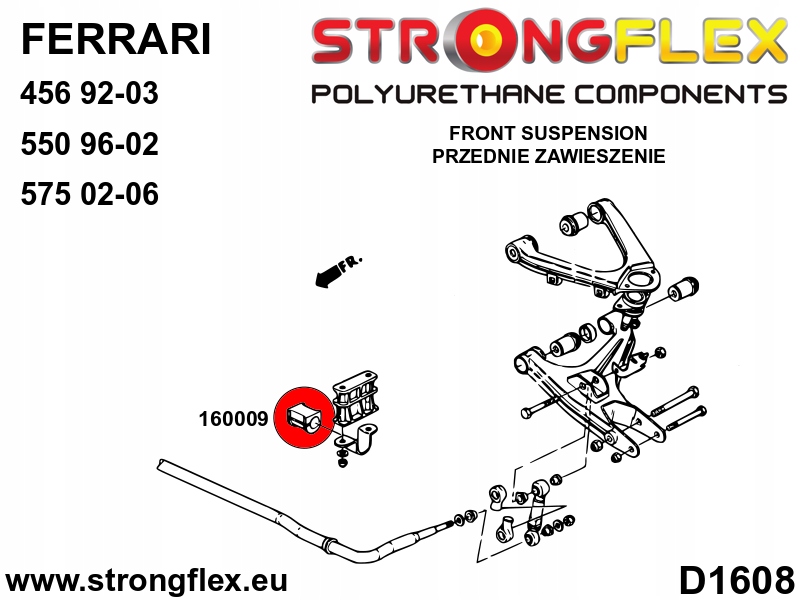 Втулка стабилизатора передний / заднего maserati ferrari 348 89-95 26mm с Разборки