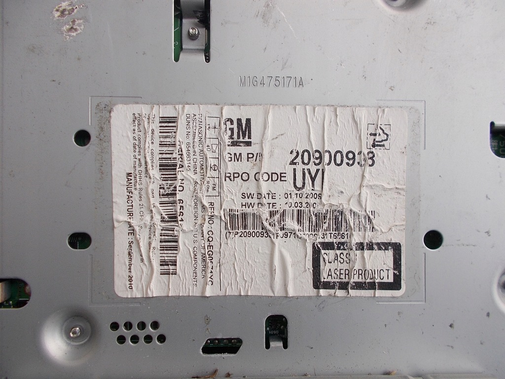 фото №4, Chevrolet cruze радіо чейнджер cd 20900933 2009-