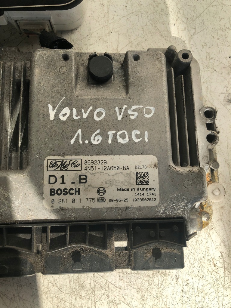 фото №4, Блок управления набор стартовый volvo v50 1.6 tdci 0281011775