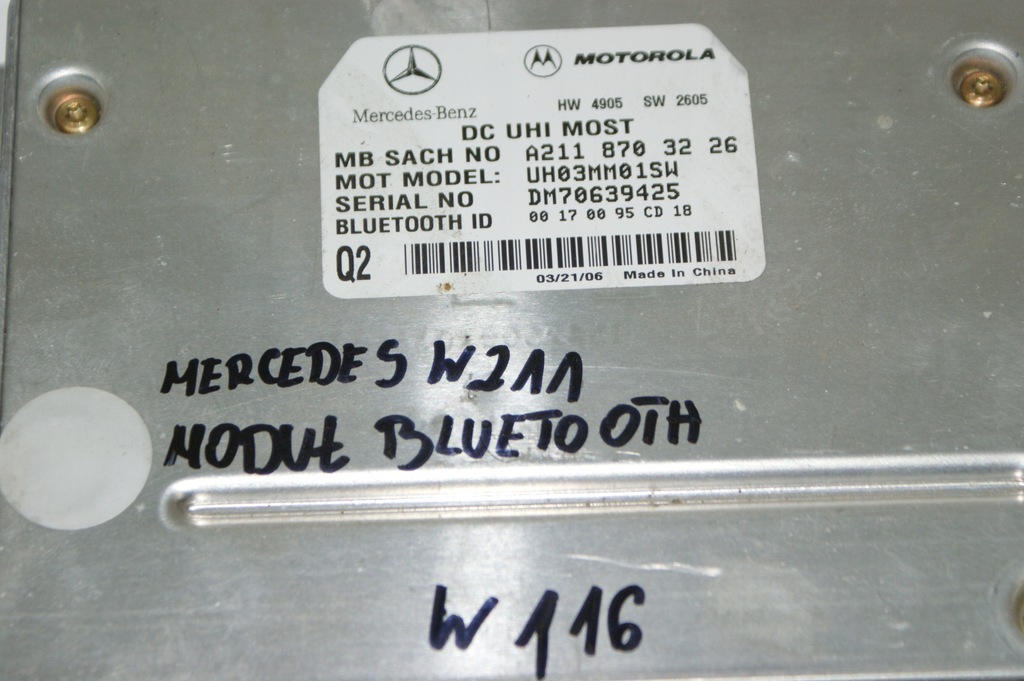 фото №9, Модуль блок керування bluetooth mercedes w211 motorola a2118703226