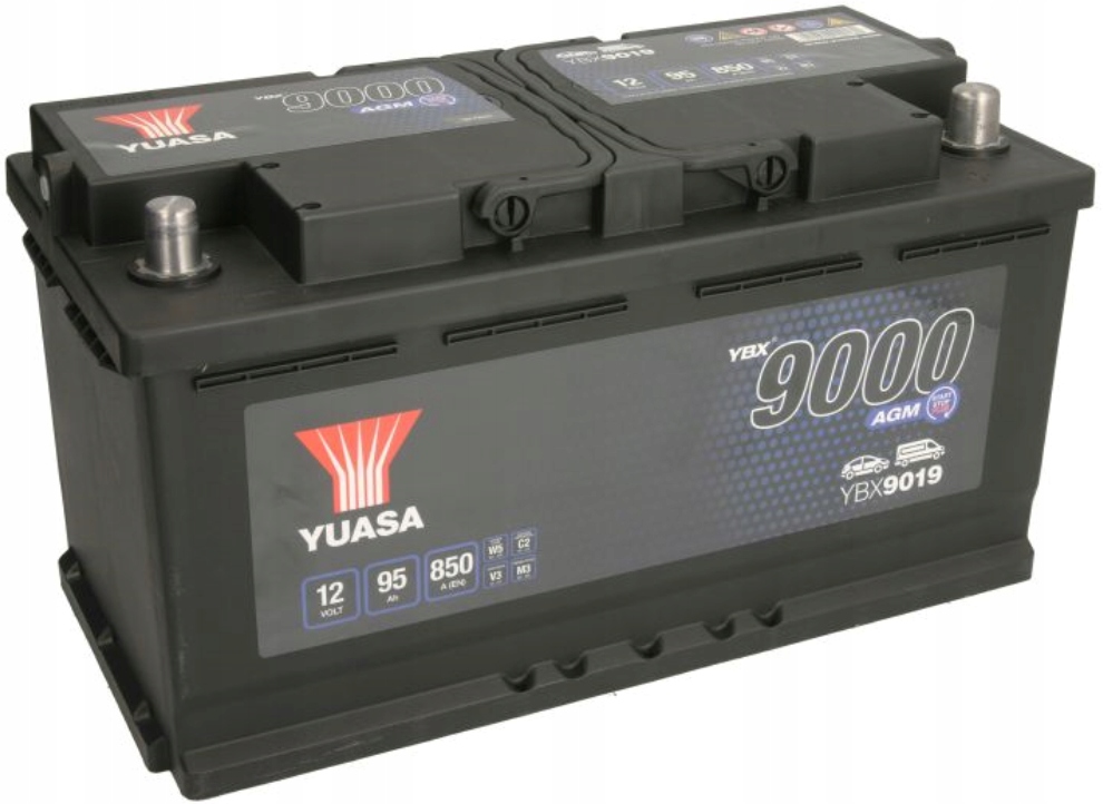 фото №1, Аккумулятор yuasa 12v 95ah 850a старт-стоп agm p+