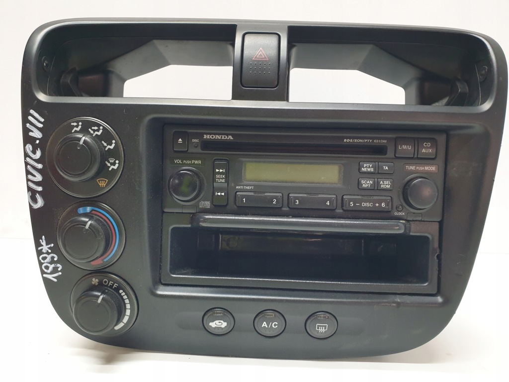 фото №2, Панель кондиціонера радіо cd honda civic vii