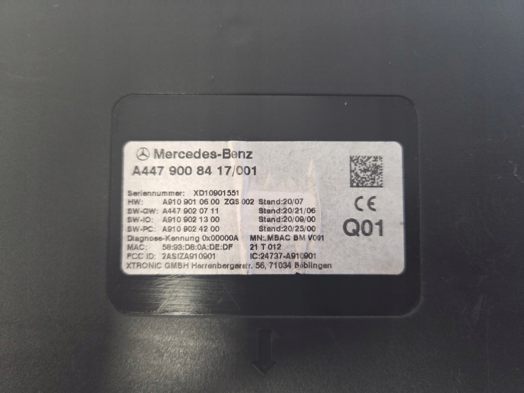 фото №1, Модуль комфорту mercedes a4479008417