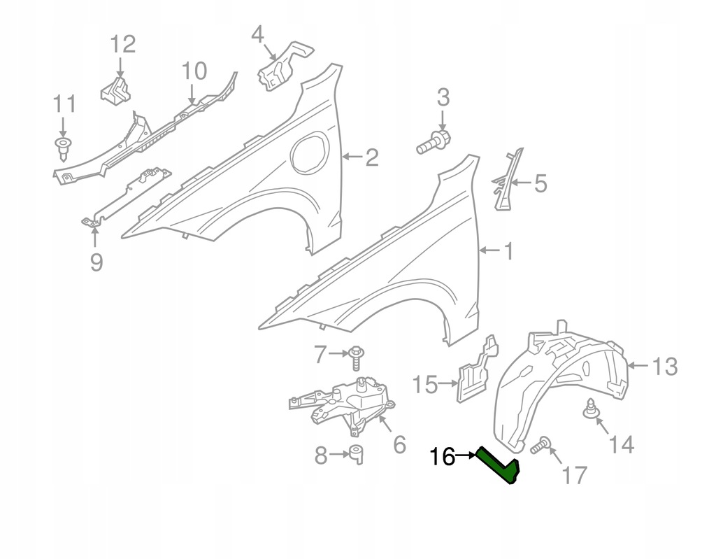 фото №6, Volvo xc60 ii брызговик правый перед 32392707