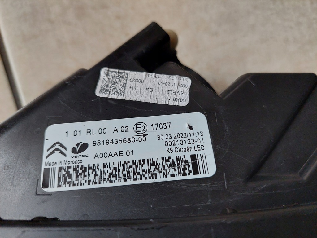 фото №9, Свет led - левая - citroen berlingo iii iv - k9 - 2018