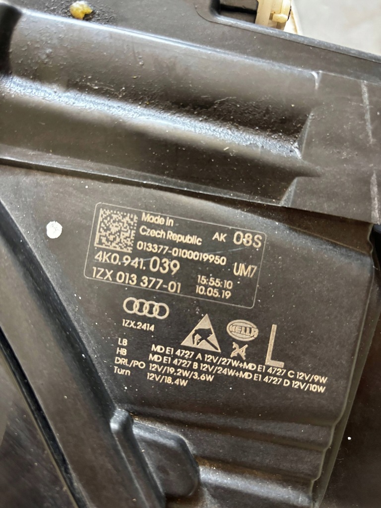 фото №13, Audi a6 s6 c8 4k 2019 перед сторона ліва лампа передня 4k0941039