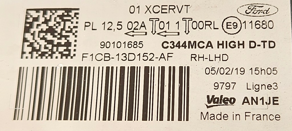 фото №9, Ford c-max ii lift 15-19 лампа bi-xenon права комплектна f1cb-13d152-af